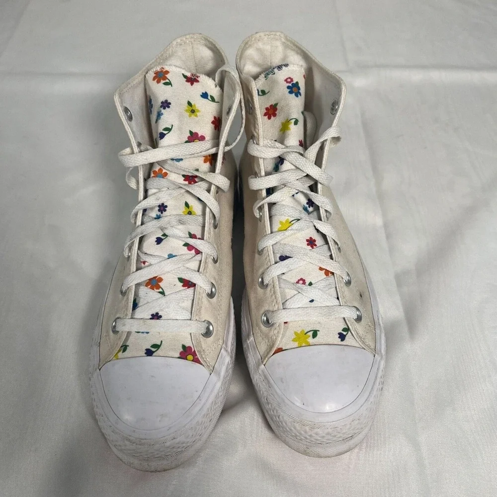 Converse Unisex High-Top Sneakers Floral Pattern Size 9/11 Multicolor Canvas‎